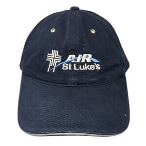 Air St. Luke's Slideback Baseball Cap Blue One Size Solid Embroidered